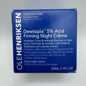 Ole Henriksen Dewtopia 5% Acid Firming Night Creme 1.7oz Full Size Skincare NIB